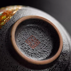 Kutani Ware Golden Floral Sea Rice Bowl Set