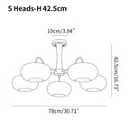 Brass Wooden Persimmon Chandelier