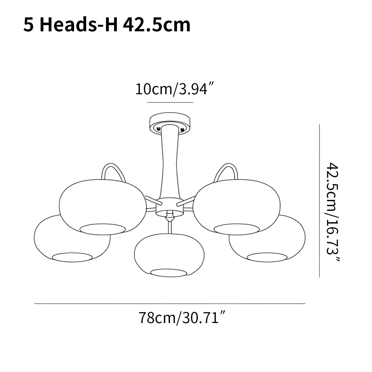 Brass Wooden Persimmon Chandelier