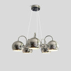 Bauhaus Style Antique Chrome  Chandelier