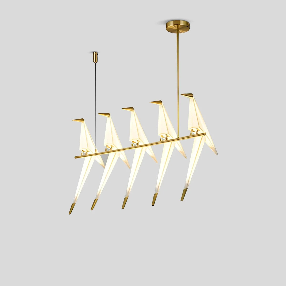 Paper Crane Bird Chandelier for Dining Room