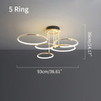 Metal Circular Chandelier Ceiling Lamp