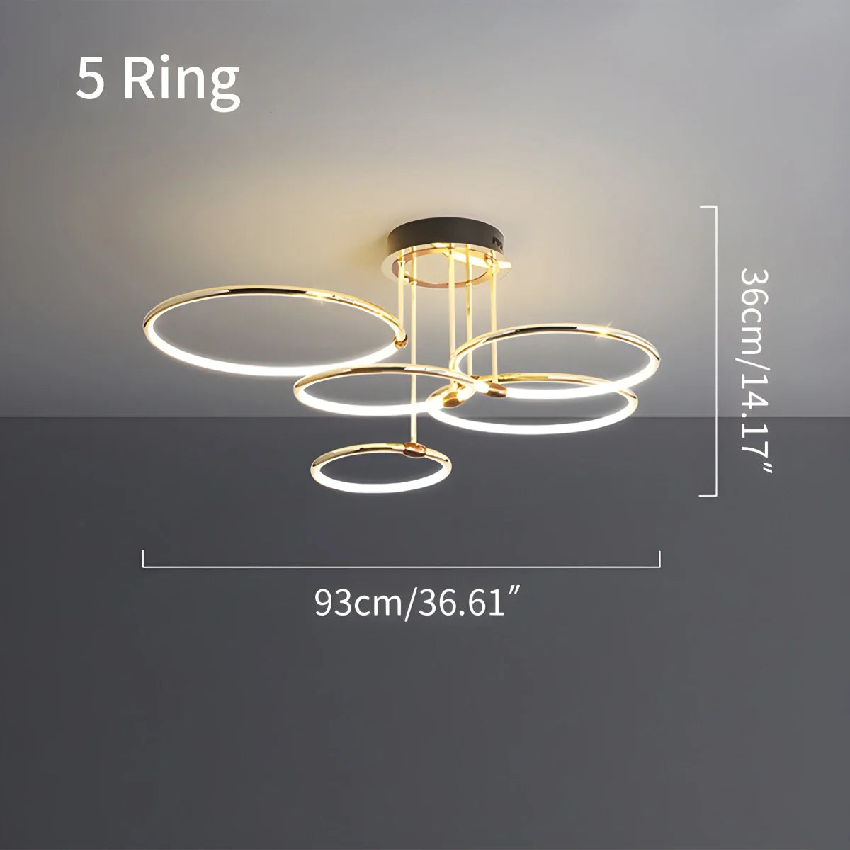 Metal Circular Chandelier Ceiling Lamp