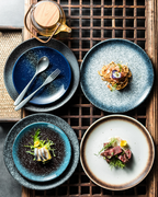 Neo Toji Vintage Underglaze Flat Plate