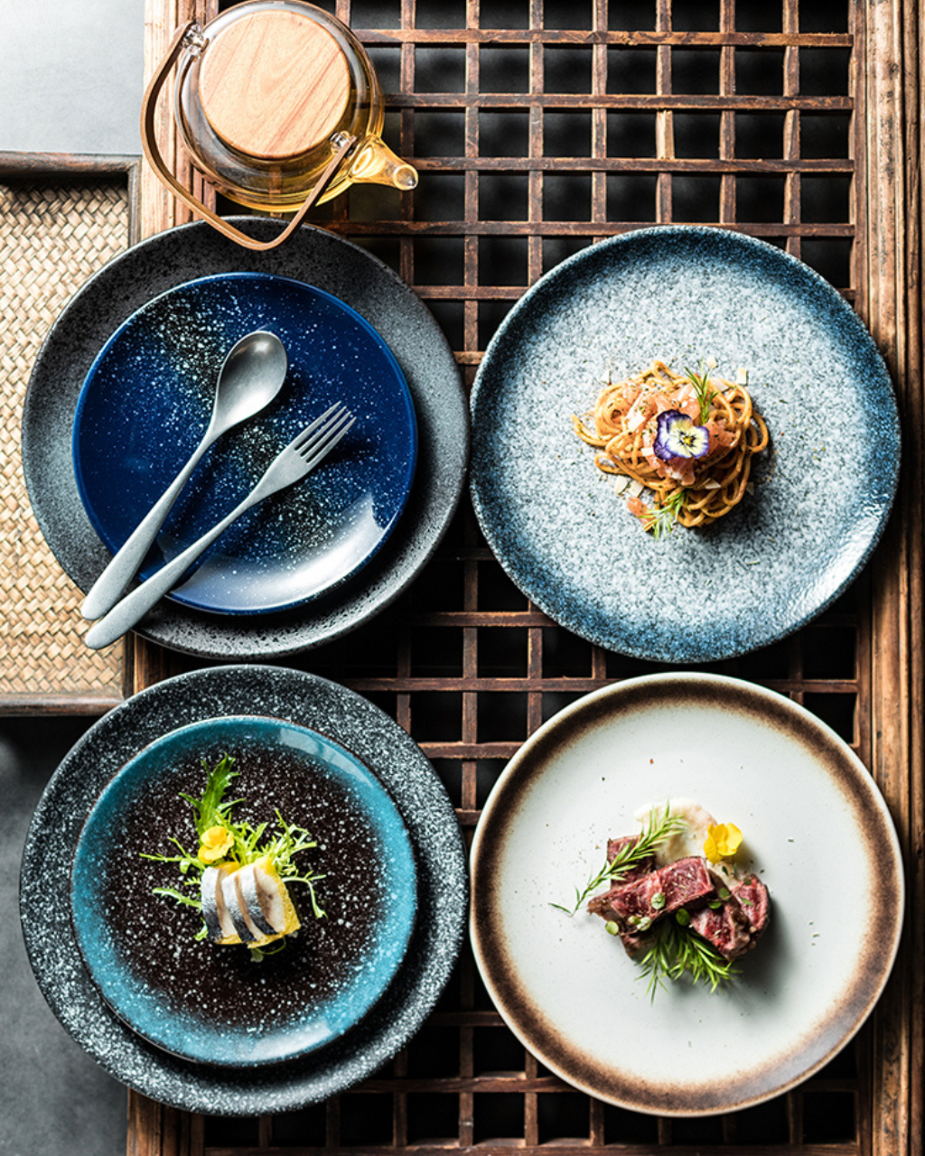 Neo Toji Vintage Underglaze Flat Plate