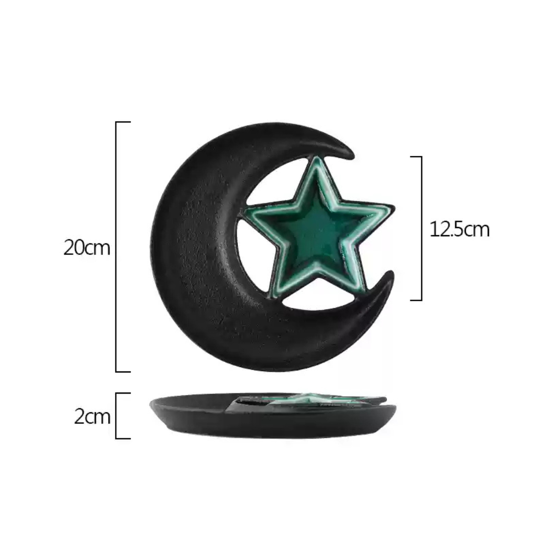 Fukutora Ware Star & Moon Plate