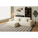 106.3 inch Modern Style Striped Compression sofa for Living Room & Bedroom