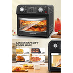 12.5 Quart 7-in-1 1500W Convection Toaster Oven Stainless Steel Black