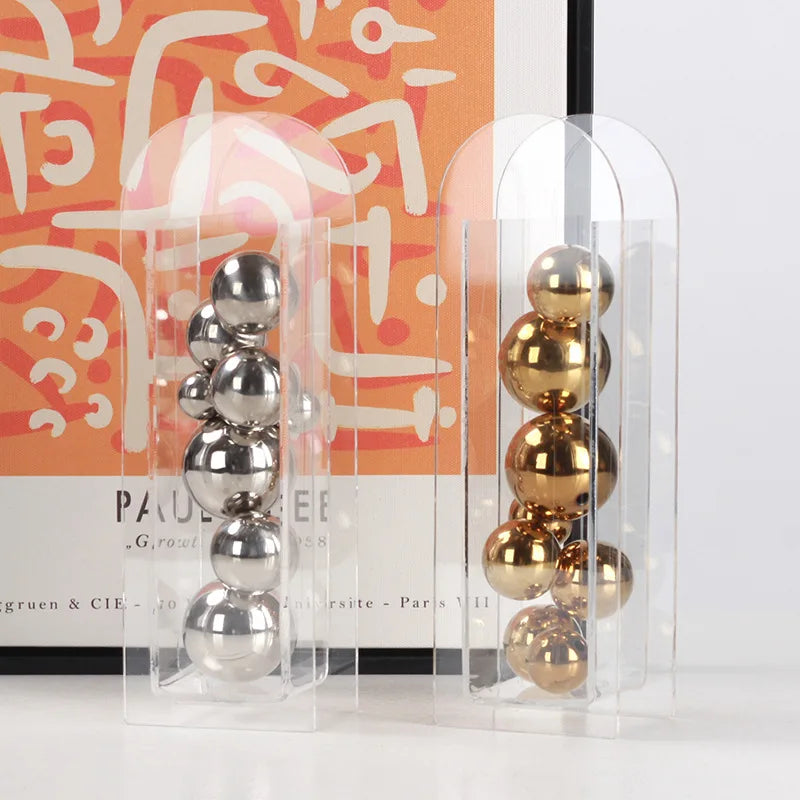 Metallic Ball Abstract Vase