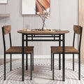 Space-Saving 3-Piece Drop Leaf Dining Set – Round Table with Foldable Leaves & 2 Chairs