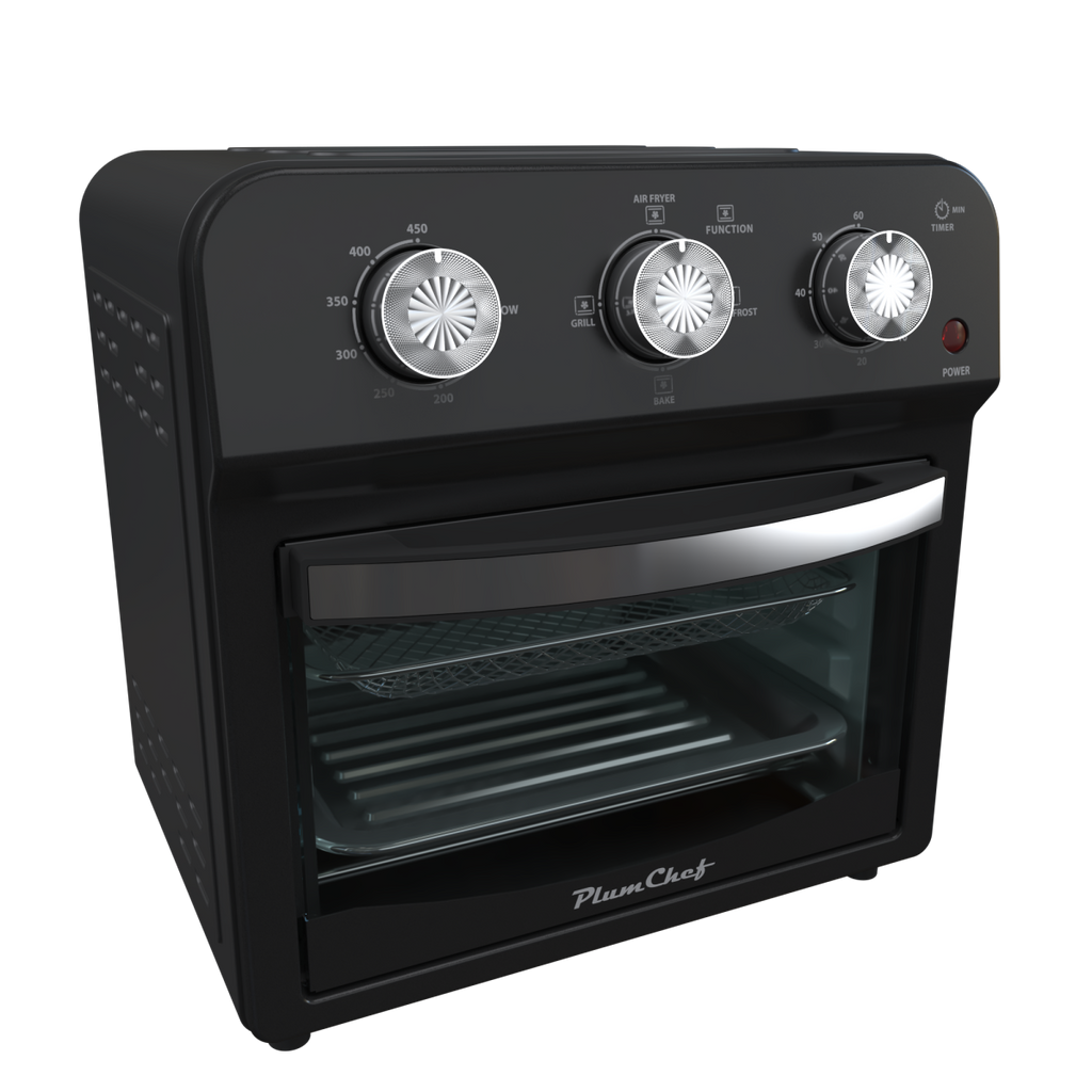 12.5 Quart 1500W Air Fryer Convection Toaster Oven 7-in-1 Stainless Steel Black