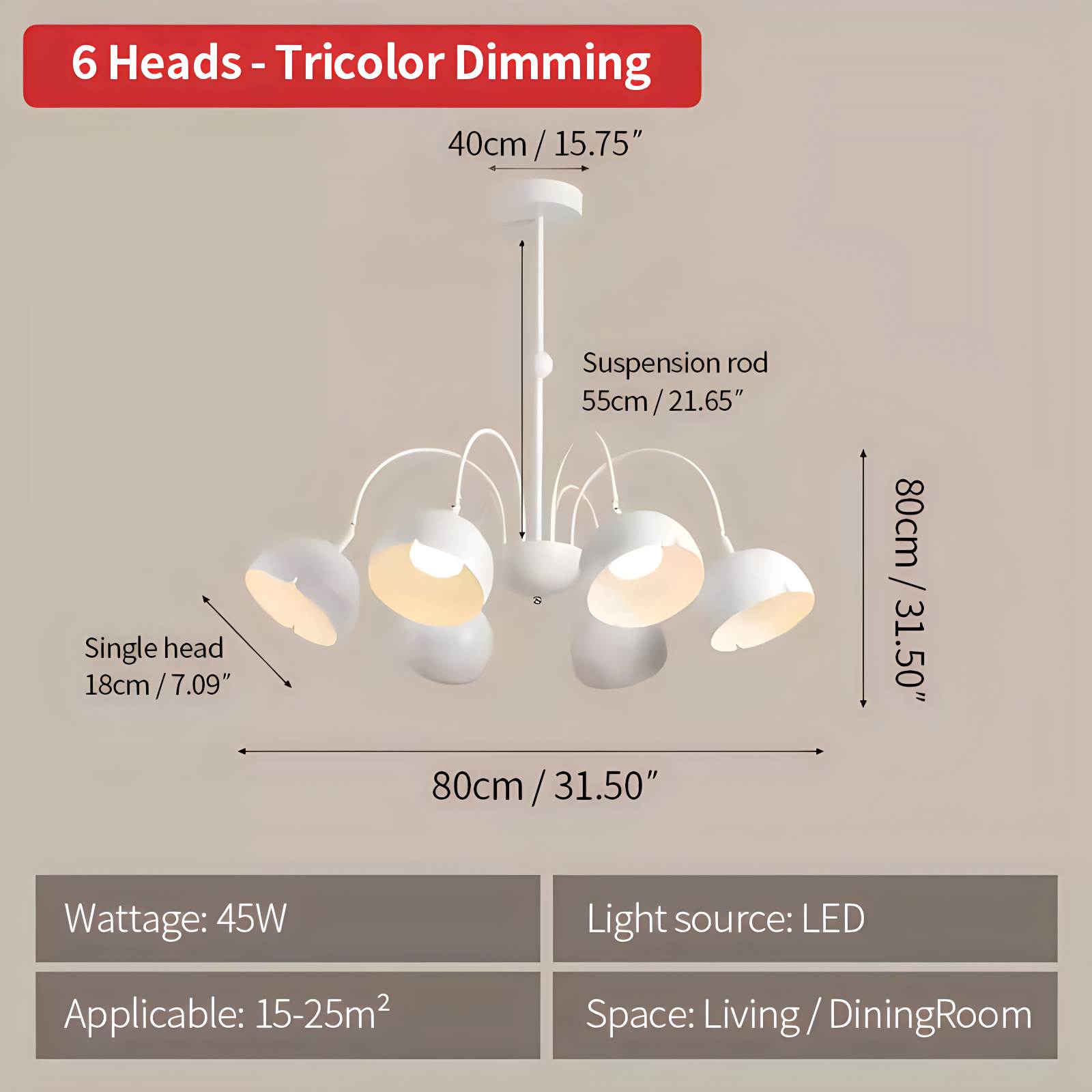 French Flower Shaped Chandelier