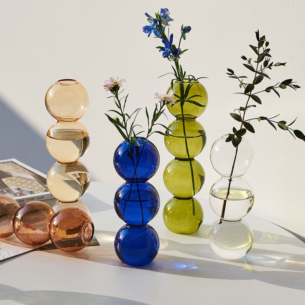 Stacked Sphere Glass Vase