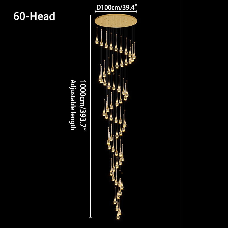 Luxury Water Drop Pendant Chandelier for Living Room