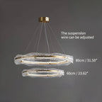 Water Pattern Glass Chandelier for Living Room