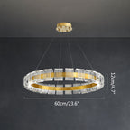 Gold Circular Led Chandelier for Living Room