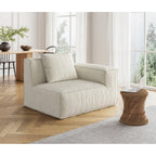 modular sofa can be converted into an oversized sofa bed Free conversion sofa set flexible configuration, soft corduroy cloud velvet fabric two person