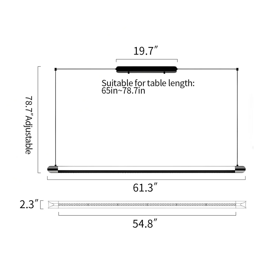 Modern Light Luxury Linear Pendant Light