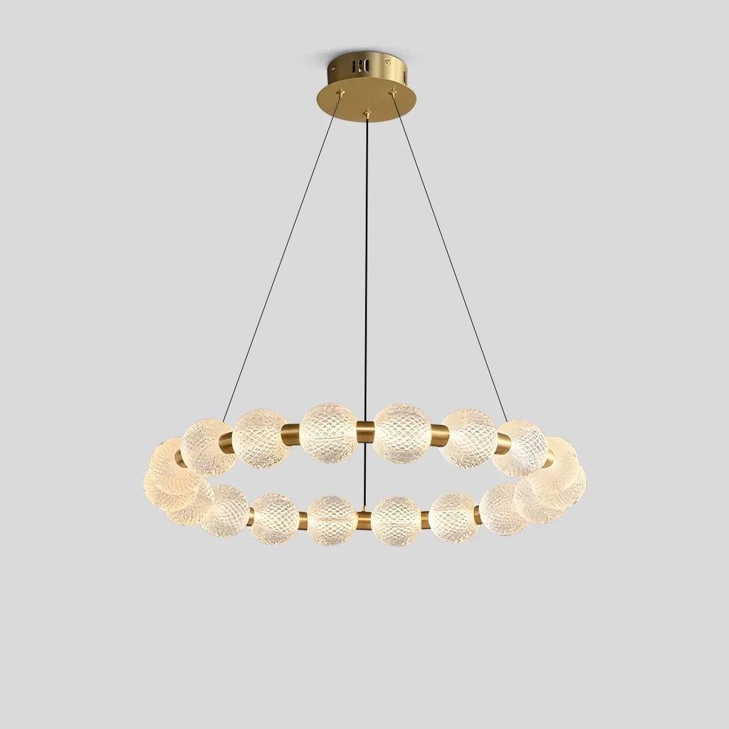 Modern Ring Pearl Chandelier for Living Room