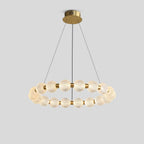 Modern Ring Pearl Chandelier for Living Room