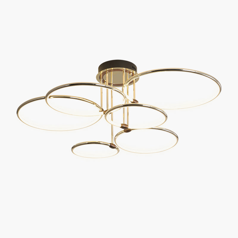 Metal Circular Chandelier Ceiling Lamp