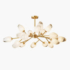 Crystal Bud Copper Chandelier for Living Room