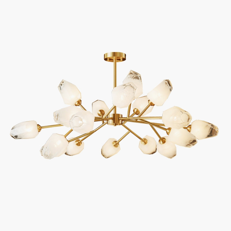 Crystal Bud Copper Chandelier for Living Room