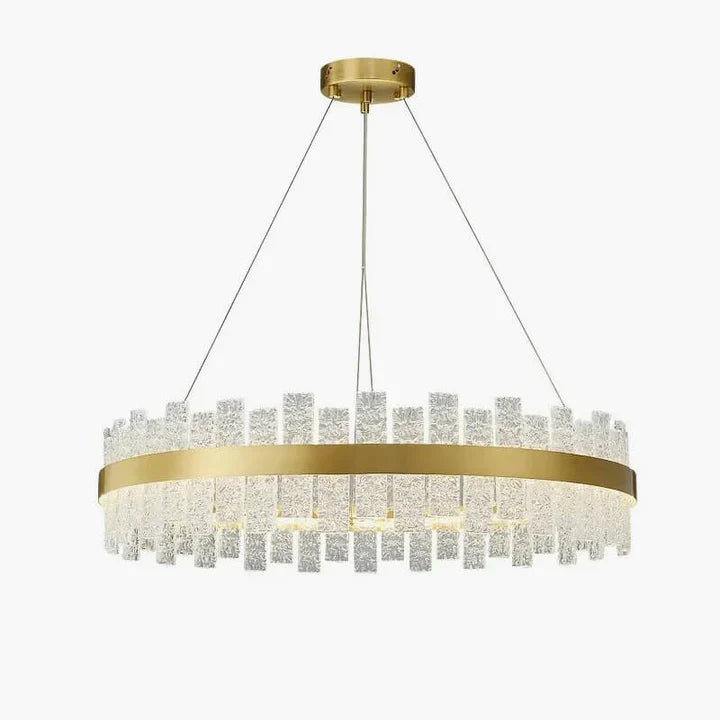 Modern Frosted Glass Crystal Chandelier