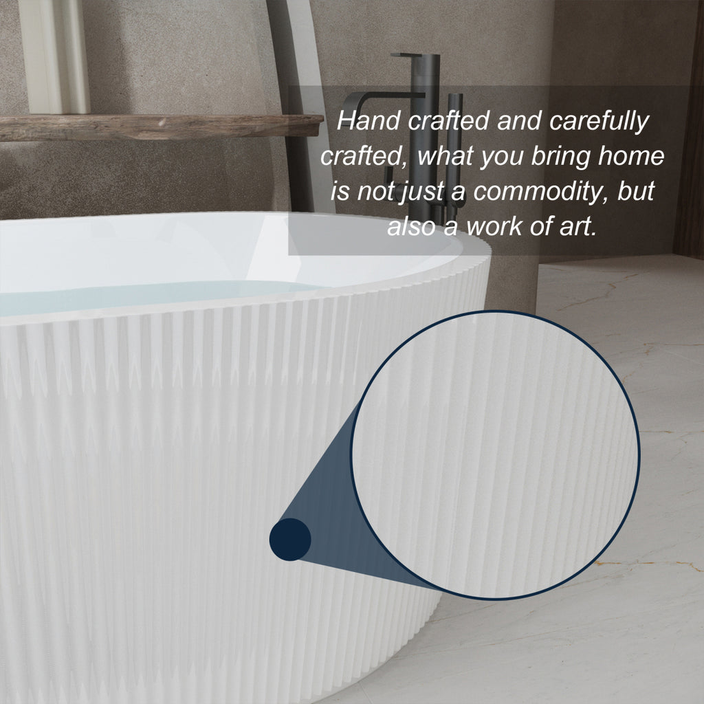 59" Glossy Acrylic Freestanding Tub