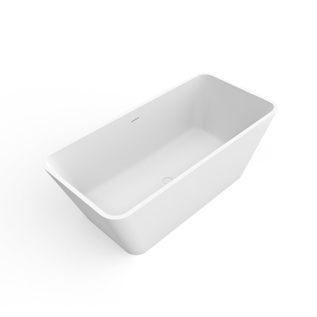 67 inch freestanding solid surface soaking bathtub for bathroom