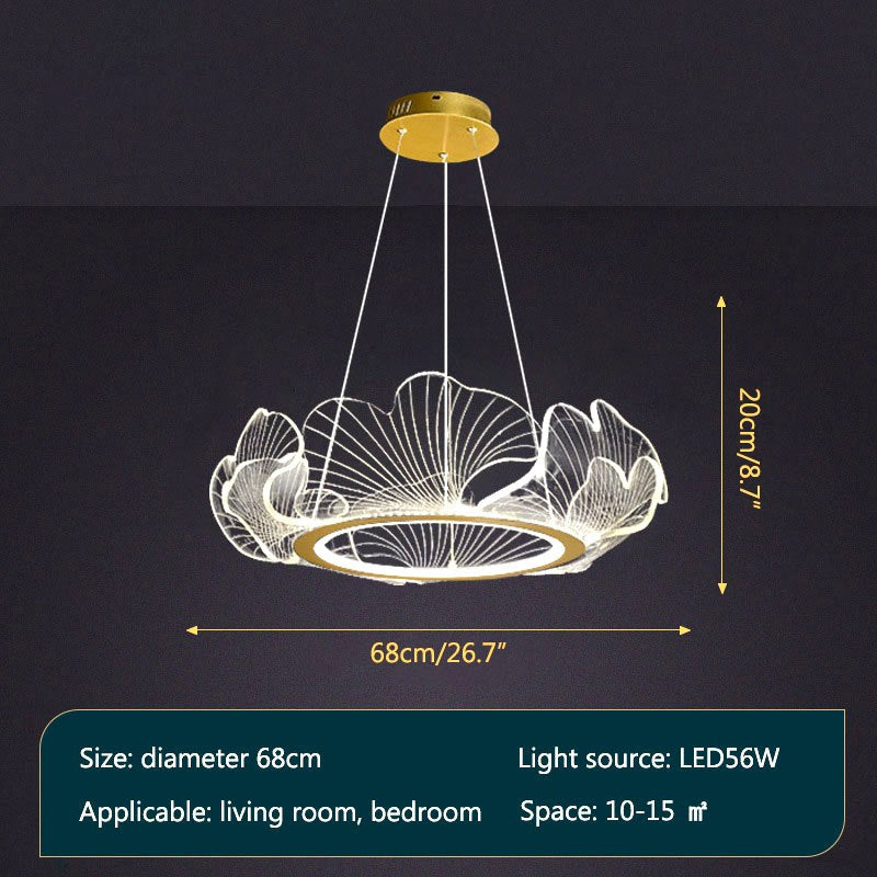 Ginkgo Leaf Chandelier for Living Room