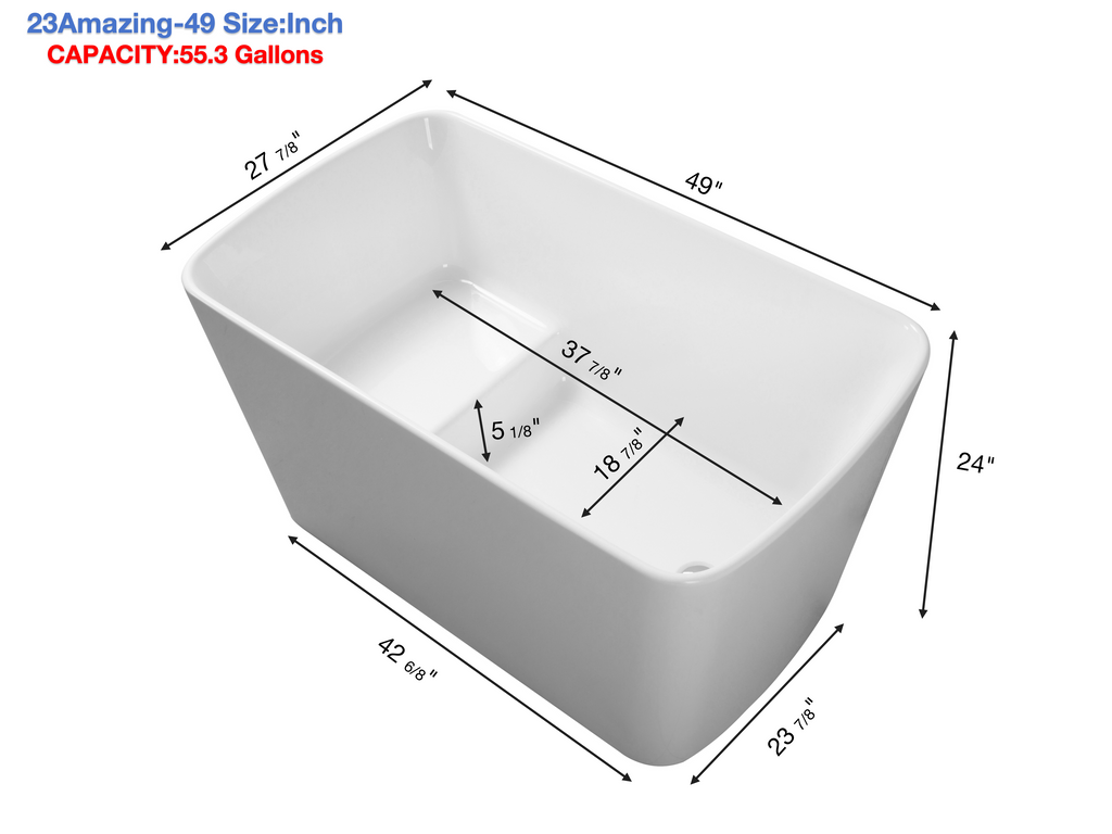 Luxury Square Japanese Soaking Tub