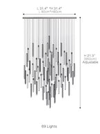 Crystal Tube Chandelier