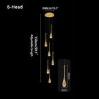 Luxury Water Drop Pendant Chandelier for Living Room