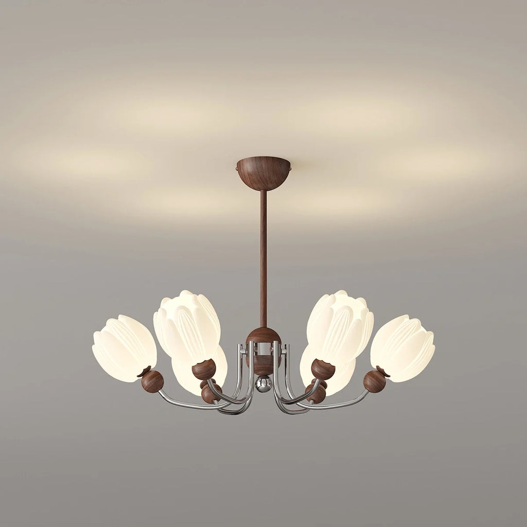 French Retro Flower Chandelier for Living Room