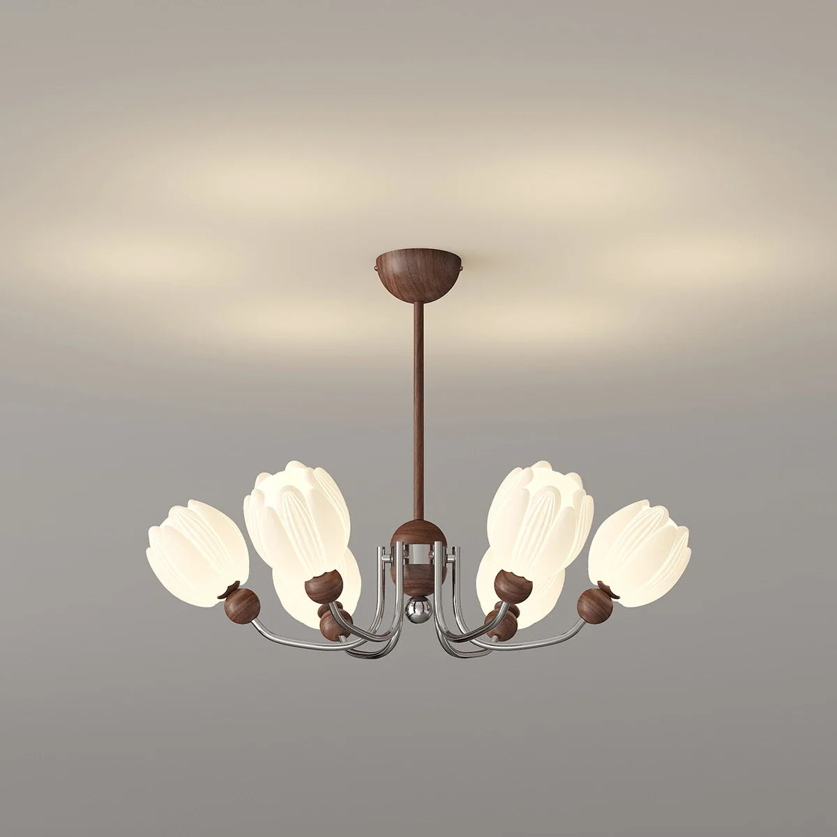 French Retro Flower Chandelier for Living Room