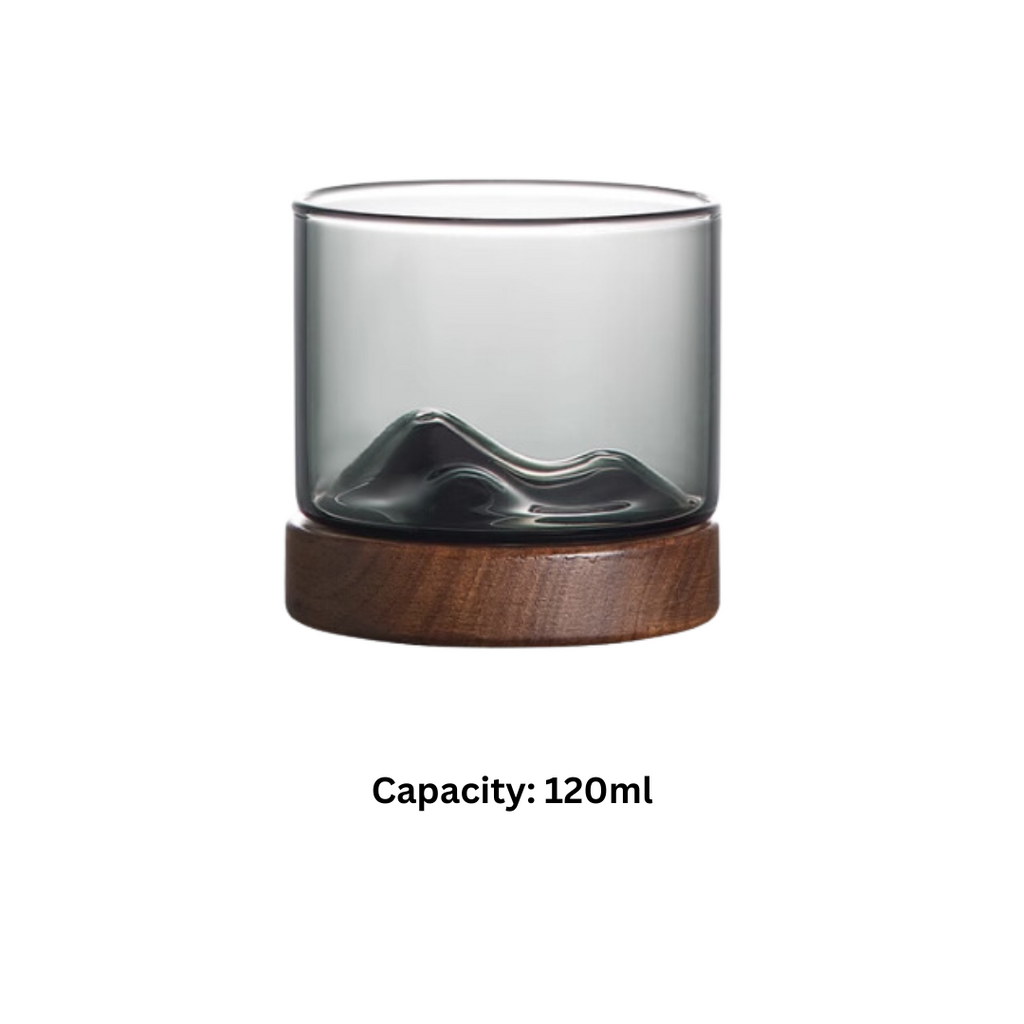 Mokushou Mountain Range Glass Tea Cup
