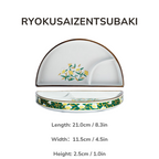 Mino Ware Usuyama Half-Moon Divided Plate