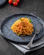 ALANIZ GIN Series Handcrafted Blue Snow Straight-Sided Plate