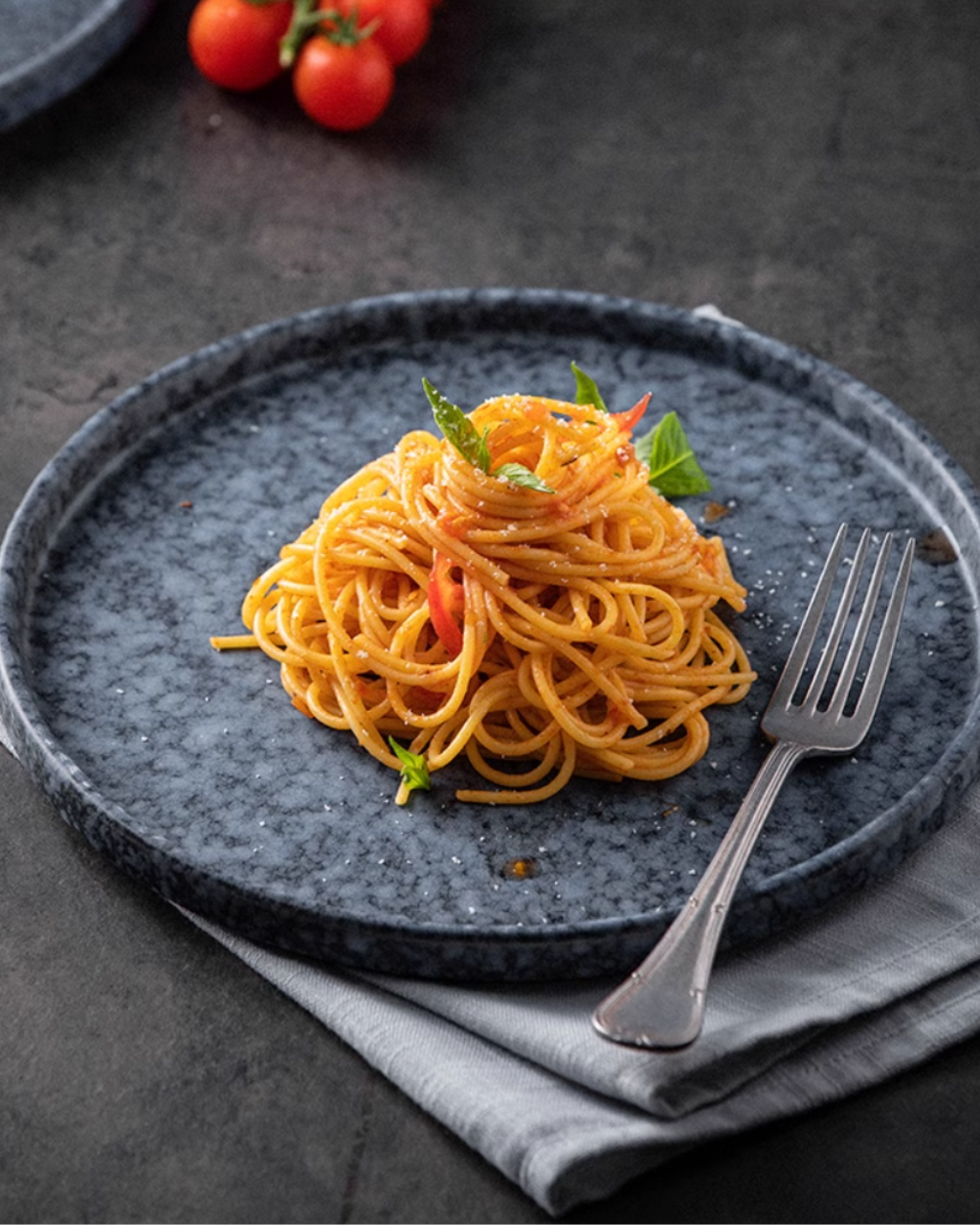 ALANIZ GIN Series Handcrafted Blue Snow Straight-Sided Plate