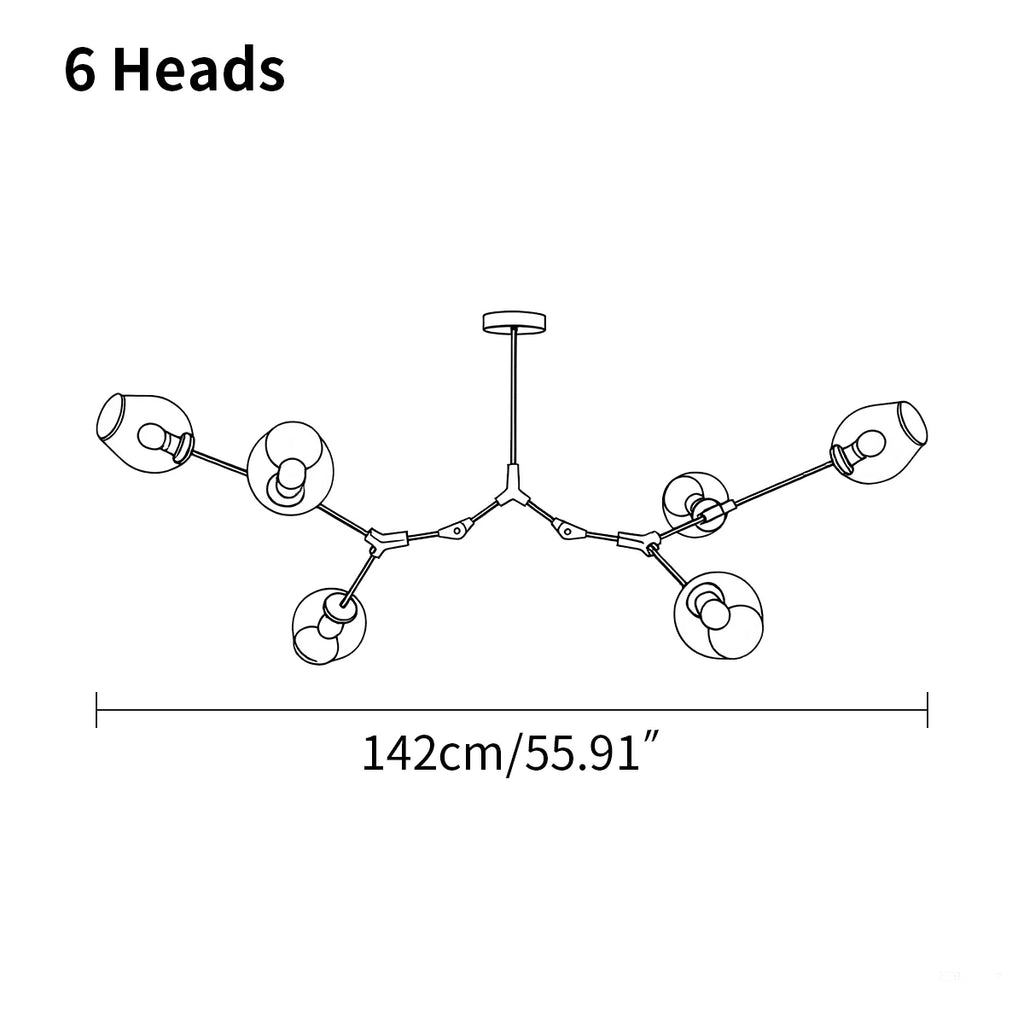 Freya Modern Glass Chandelier