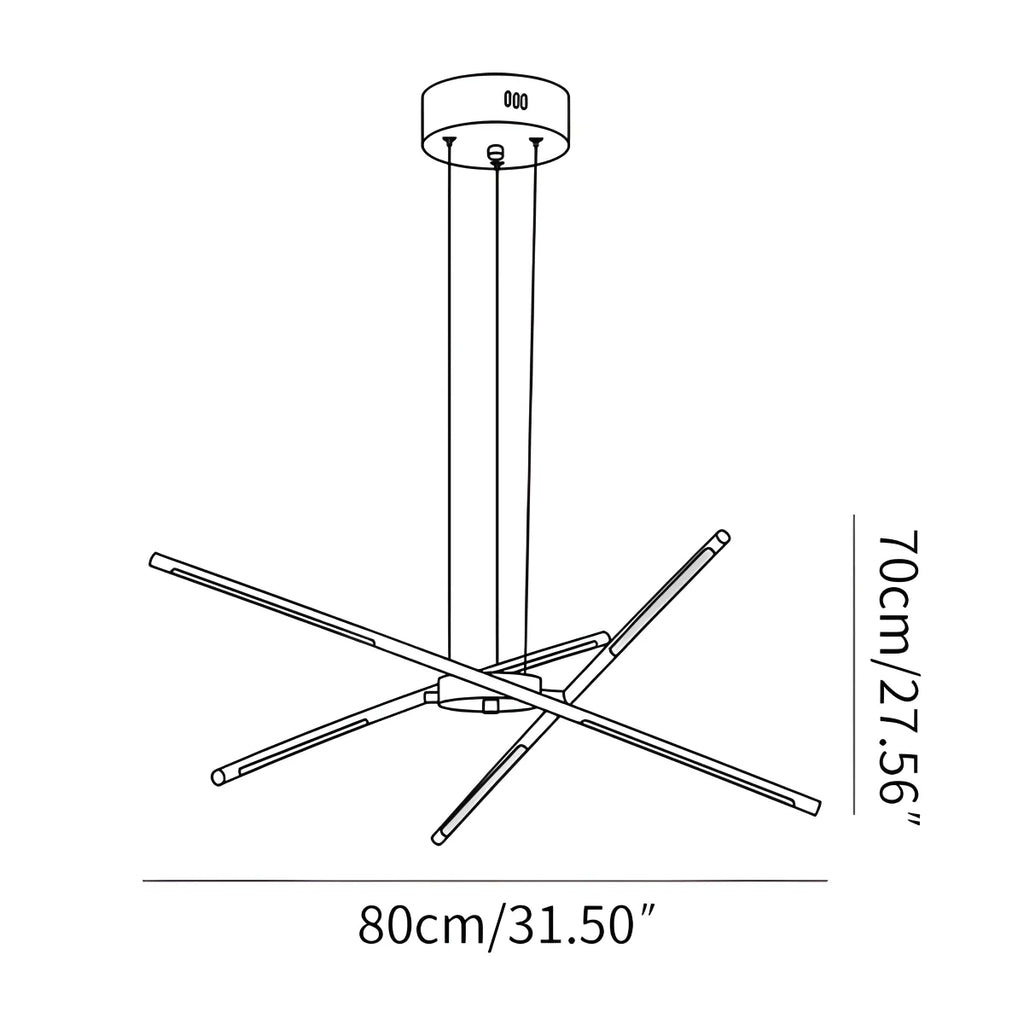 Rotatable LED Chandelier for Living Room