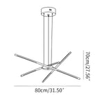 Rotatable LED Chandelier for Living Room