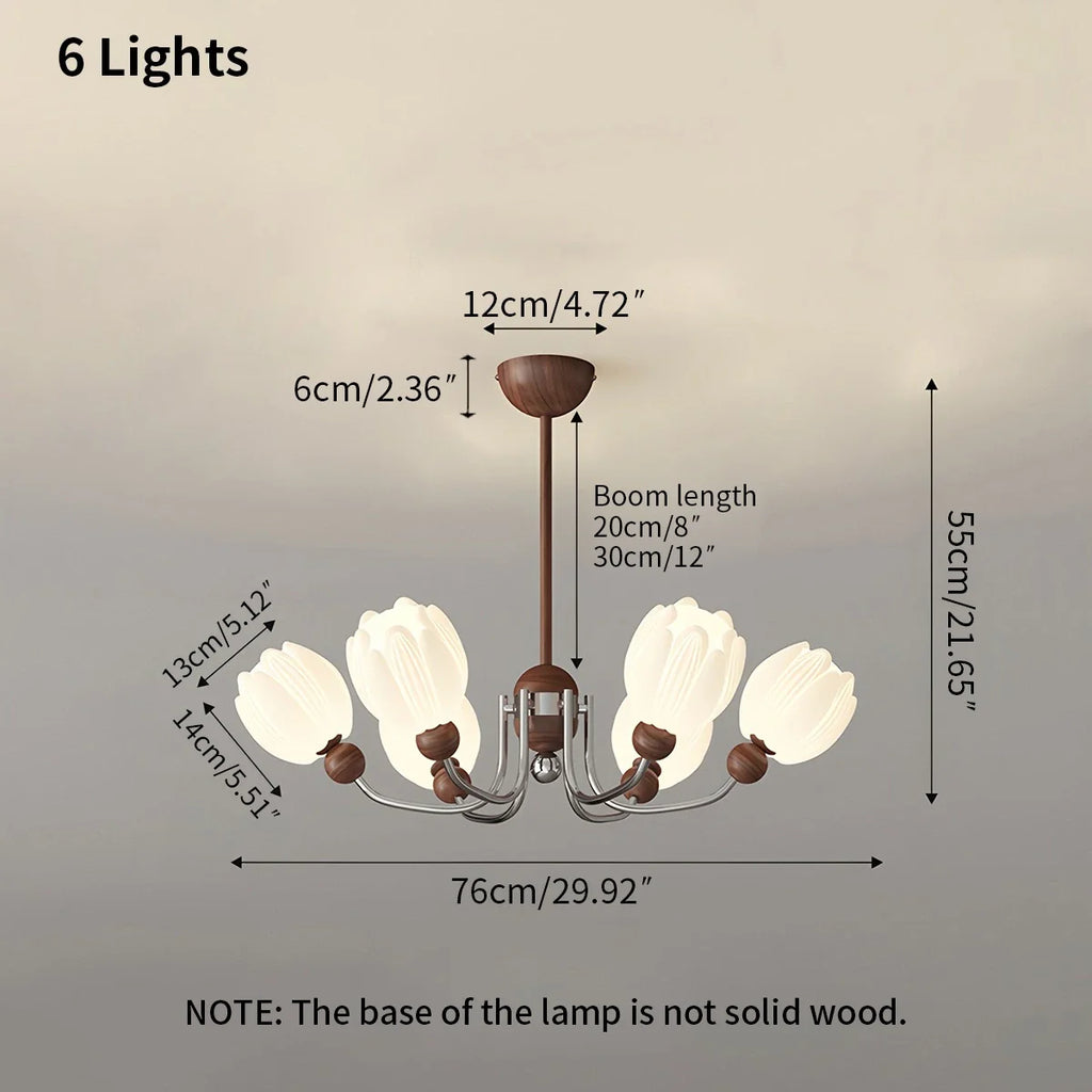 French Retro Flower Chandelier for Living Room