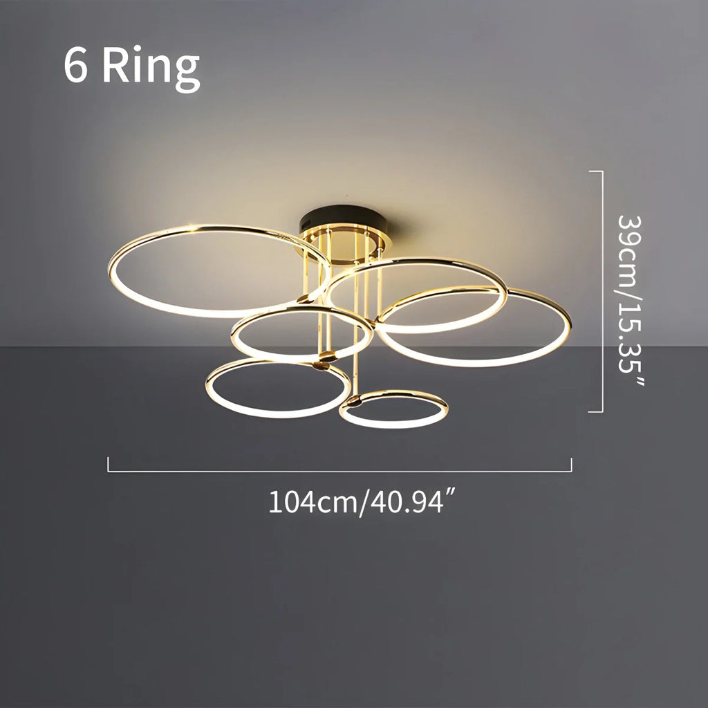 Metal Circular Chandelier Ceiling Lamp