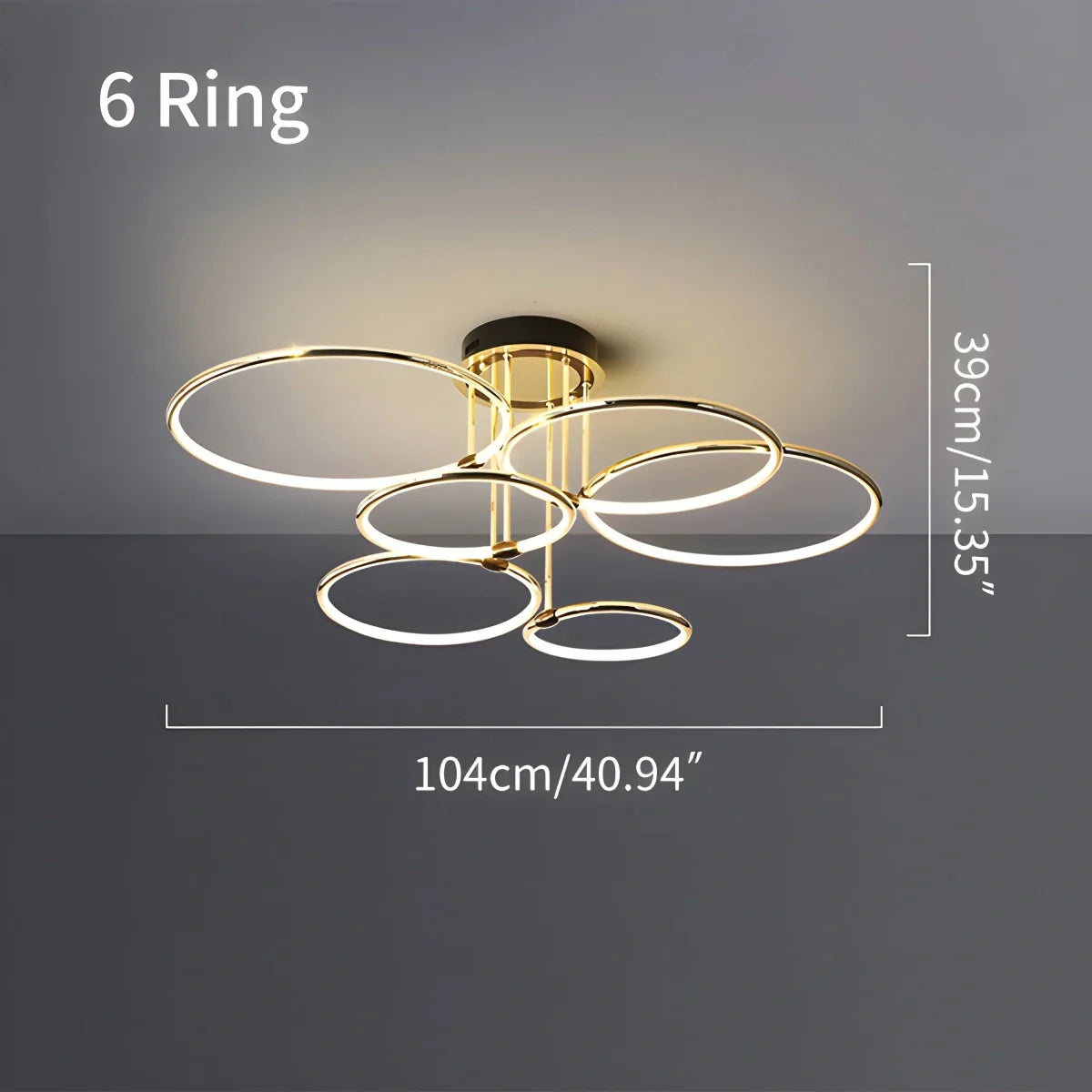 Metal Circular Chandelier Ceiling Lamp