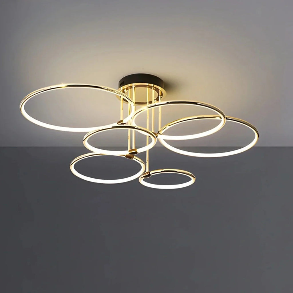 Metal Circular Chandelier Ceiling Lamp