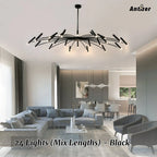 Modern Adjustable Candelabra Chandelier for Living Room
