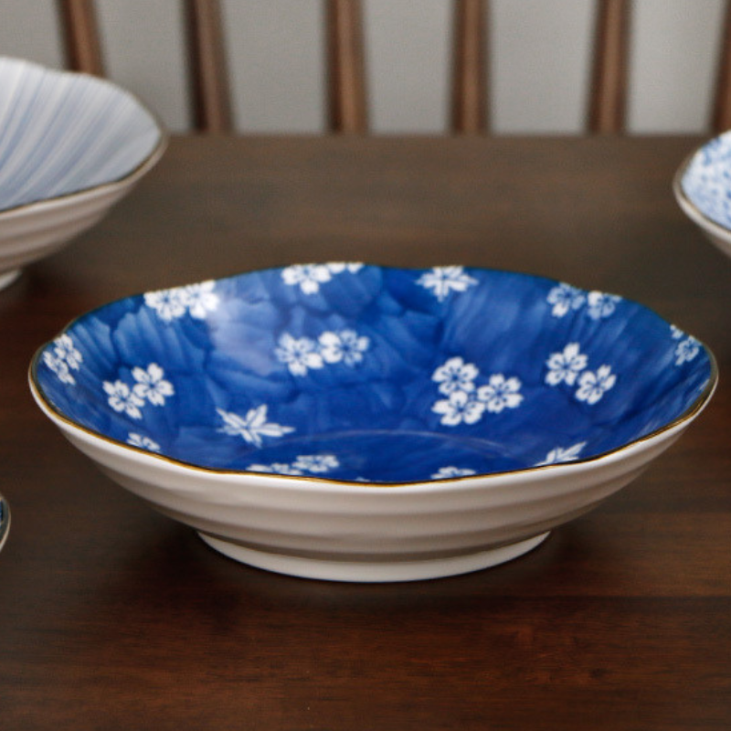 Mino Ware Botanical Series Underglaze Salad Plate