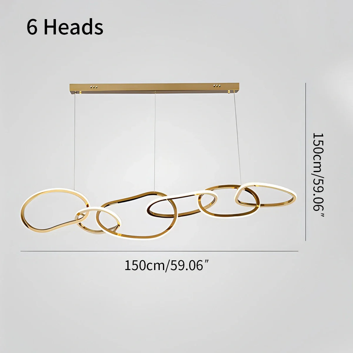 Modern Minimalist Ring Chandelier